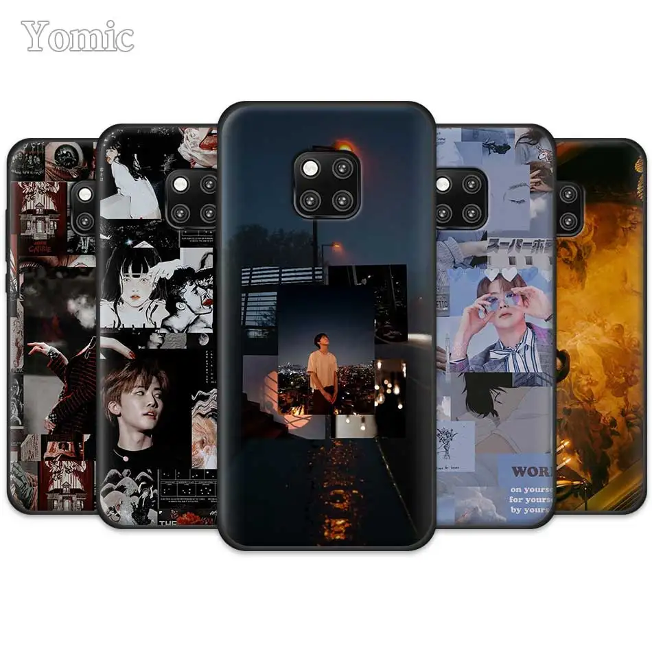 

Black Silicone Case for Huawei Mate 20 Pro 10 20 Lite P20 P30 Pro Honor 20 Lite 20 Pro NCT 127 Kpop Boy group Cute Cases Cover