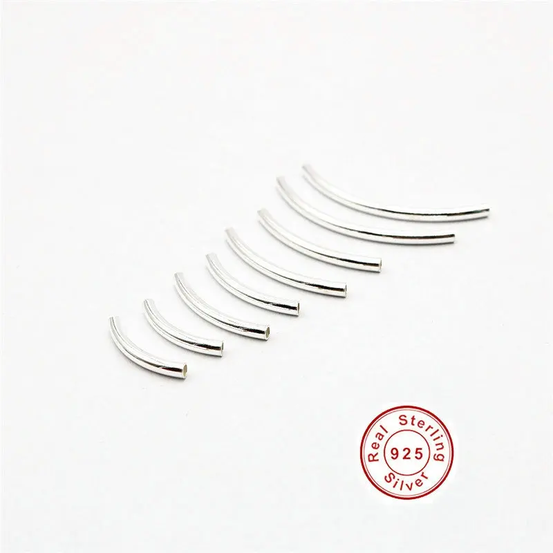 

925 Sterling Silver Connectors Pipe for DIY Bracelet Necklace Fine Jewelry Findings