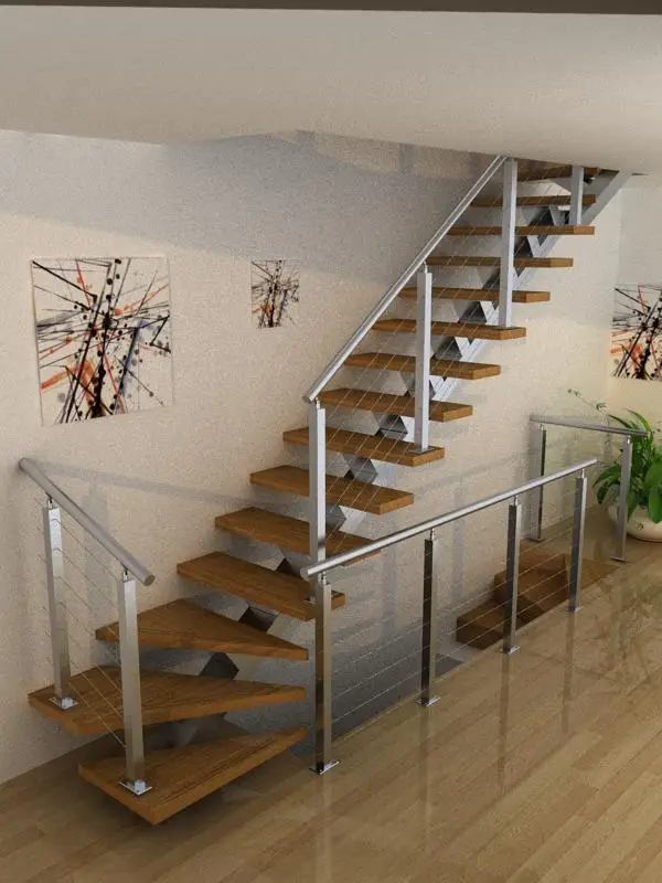 Wire Railing Straight Staircase Escalera With Wood Steps For House Wire Railing Straight Staircase Escalera With Wood Steps For House Usage On Aliexpress Alibaba Group