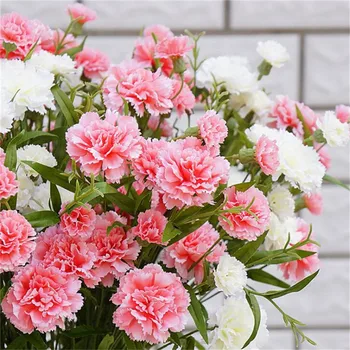 

100pcs long stem carnation 26.77" artificial carnation flowers 10 colors available silk flowers