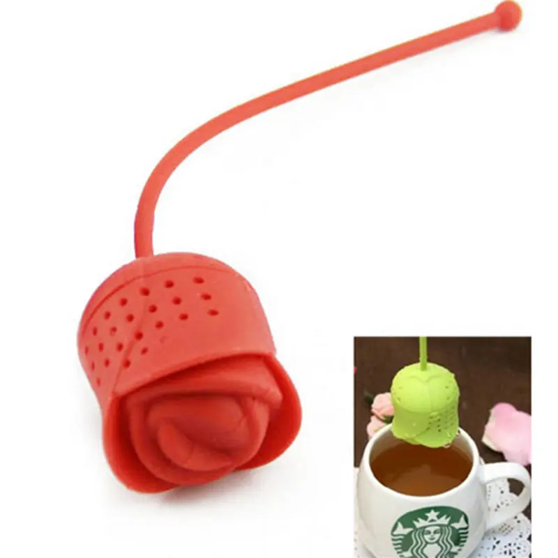 

Cool Silicone Rose Design Tea Leaf Strainer Herb Spice Infuser Teapot Cup Filter