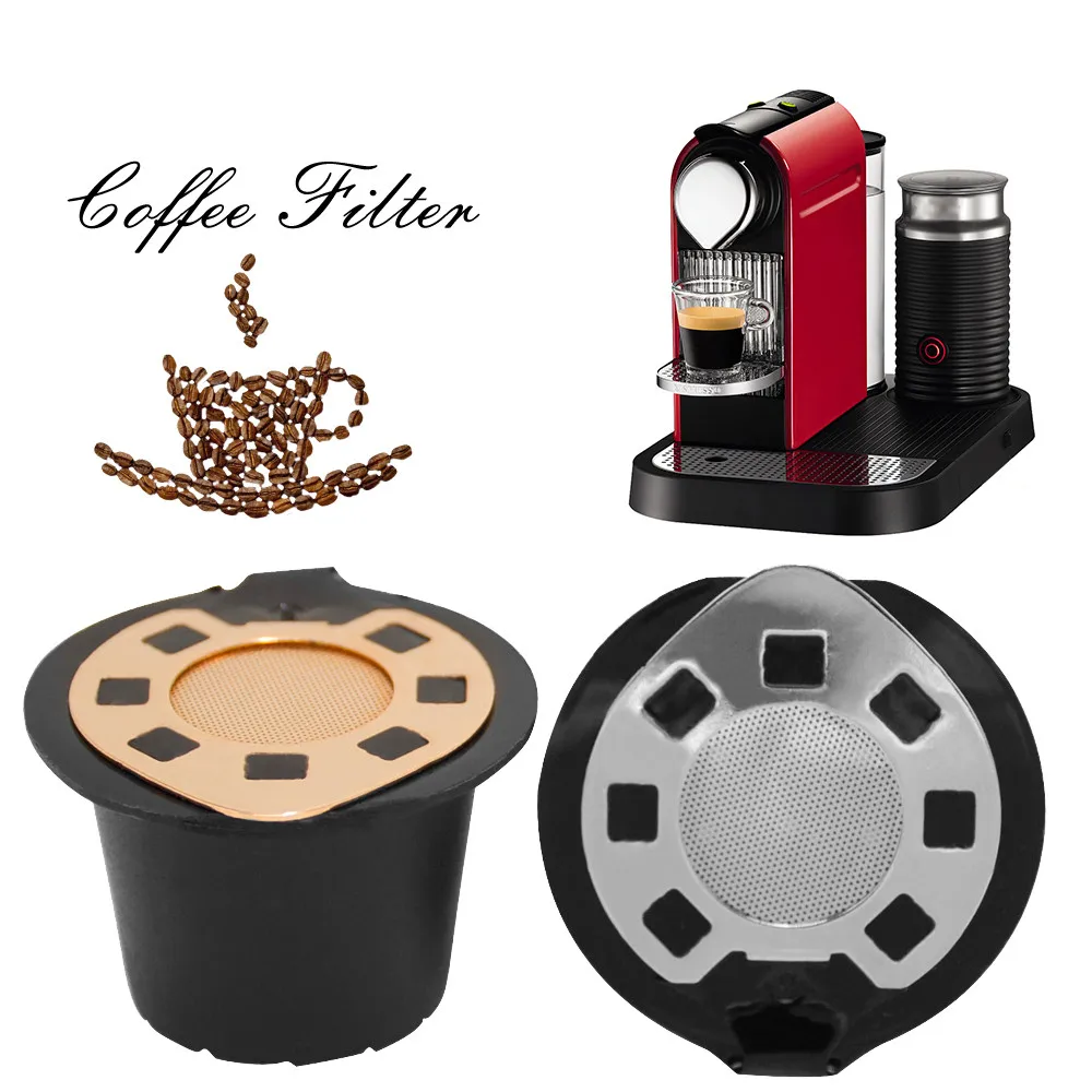 

Refillable Reusable Coffee Capsules Pods For Nespresso Machines Filter Cooking Tool Utensils Kitchen Accessories