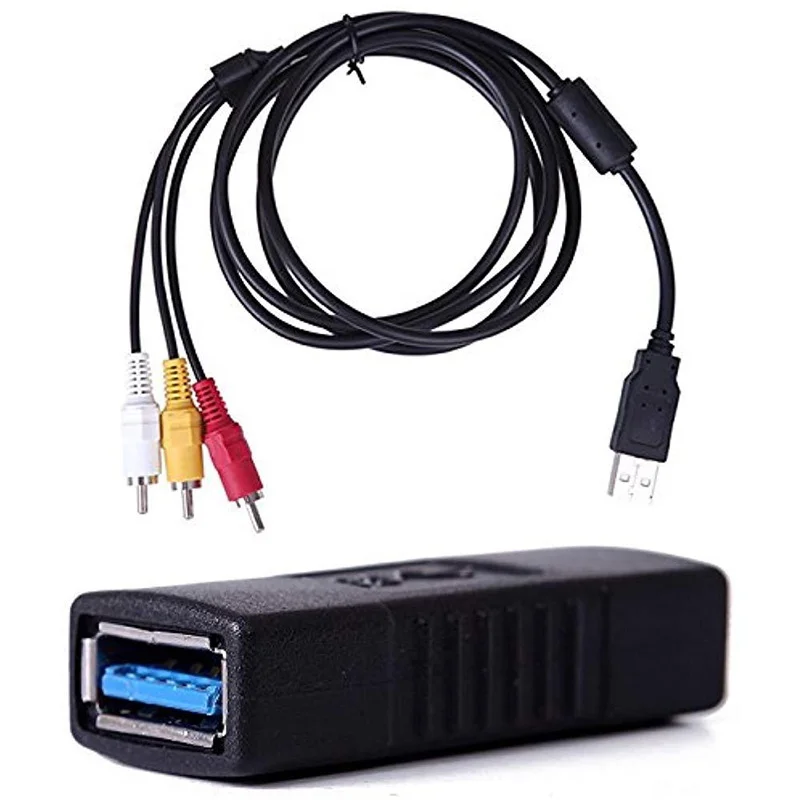 Адаптер RCA USB аудио/видео A/V для ТВ/ПК + 3 0 F/F|Компьютерные кабели и разъемы| |