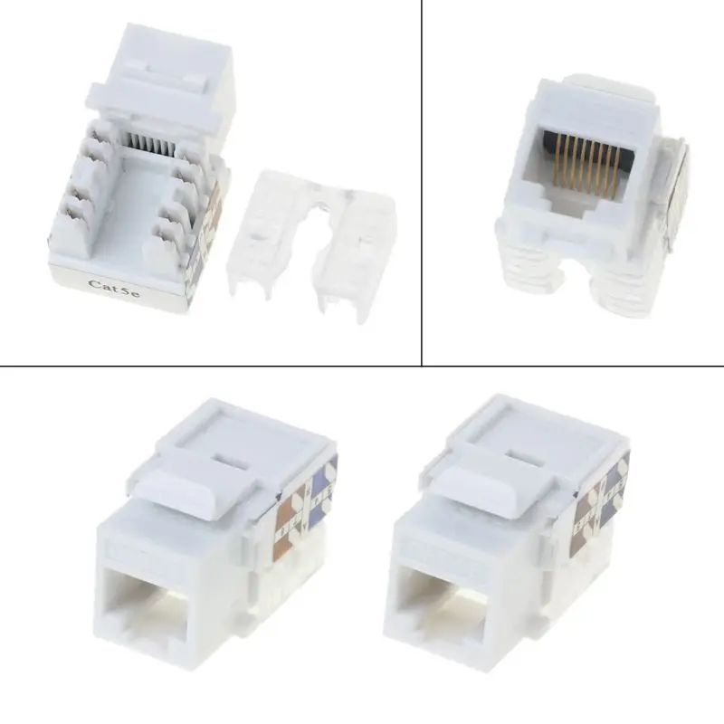 CAT5e сетевой модуль гнездо RJ45 Ethernet кабель разъем модуля сетевой разъем адаптер позолоченный Keystone Jack