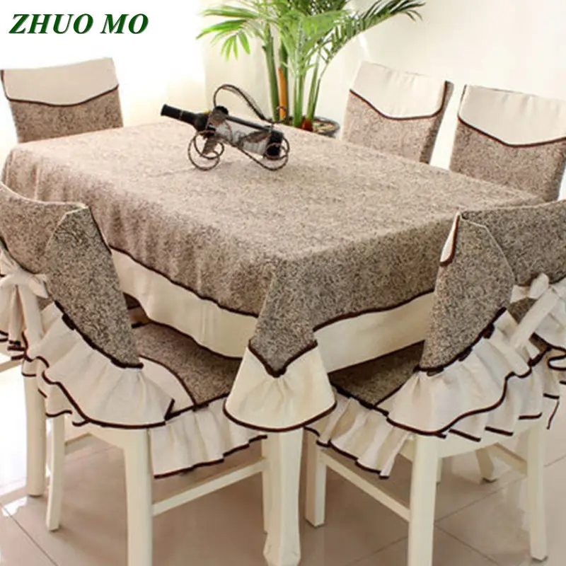 

ZHUO MO-Lace Rectangular Table Cloth and Chair Covers, Dining and Coffee Table, Home Decoration, Buy separately