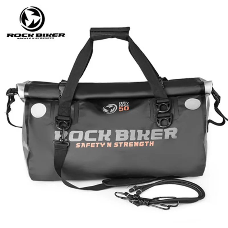 

Motorcycle Bags Moto Travel Equipment Multi-function Luggage Waterproof Back Seat Bag Personality Adjustable Size Helmet Bag 50L