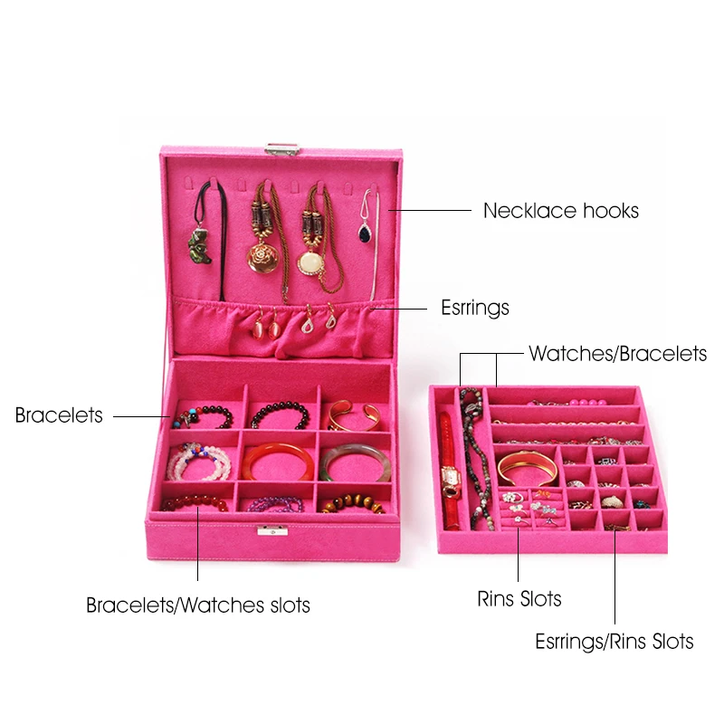 LASPERAL деревянная многослойная шкатулка для украшений в стиле принцессы