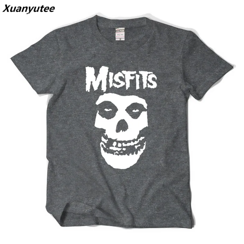 Xuanyutee панк The misfits футболка Homme De Marque мужская Hardcore Rock Fans с короткими рукавами и
