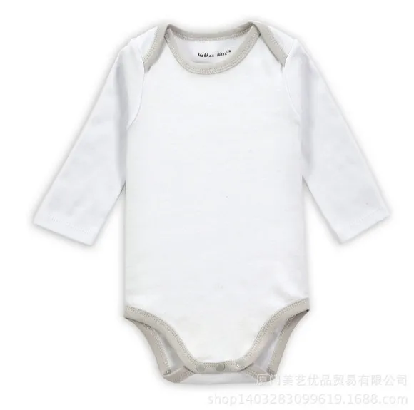 Retail Wholesale 10 Colors O Neck Design 100 Cotton Baby Bodysuit Infant Boy Girl's Overall