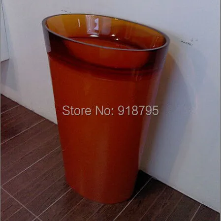 الراتنج الاكريليك طليق رمى حوض غسيل الحمام مرحاض بالوعة الغرور الملونة اليد RS38281