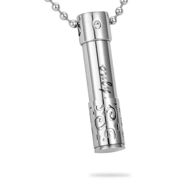 Полый из кремации урна ожерелье кулон 316L нержавеющая сталь «только любовь» ожерелье бутылка золы мемориальные украшения