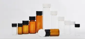 

50pcs 30ml Glass Screw Top Tube Small Threaded Bottle Glass Vial 27x80mm Sample Bottle