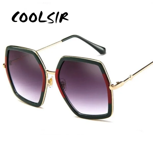 Высококачественные Квадратные Солнцезащитные очки для женщин, брендовые дизайнерские винтажные Ретро очки с большой оправой, женские солнцезащитные очки для женщин