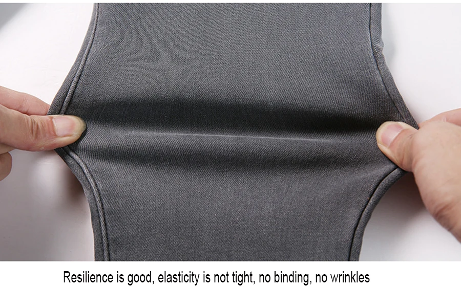 Winter Women Warm Jeans with Thicken Fleece Velvet Denim High Waist front Button back Strap Design Pencil Pants Plus Size S-6XL (7)