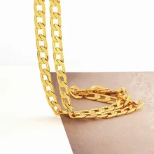 Твердые 14 карат золото GF мужские ожерелья подарок на день Святого Валентина ценная безусловная пожизненная замена гарантия