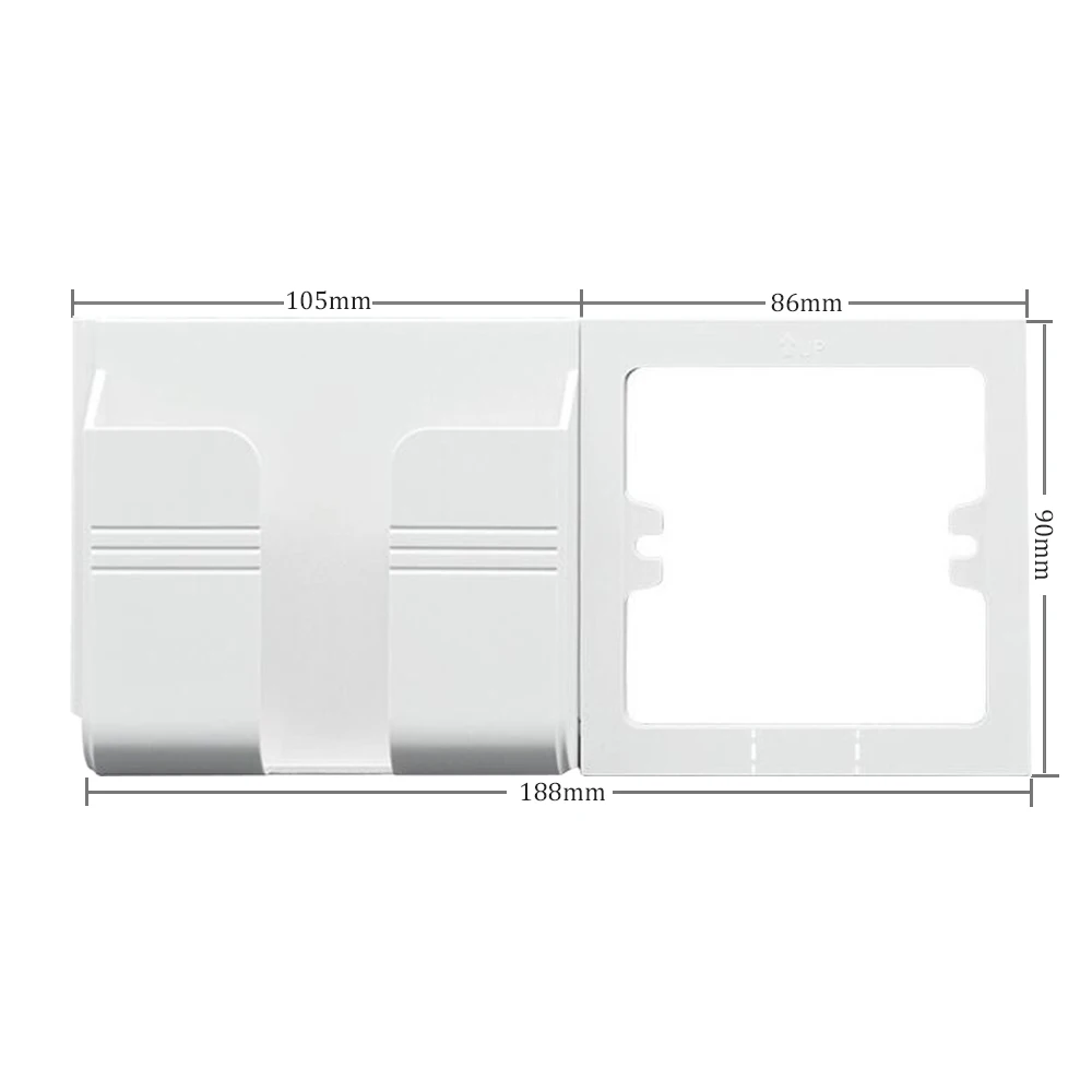 86*86 мм стеклянная панель EU настенная розетка с 2.1A 2 usb зарядными портами, 16A 2100mA электрическая настенная розетка - Цвет: Mobile phone holder