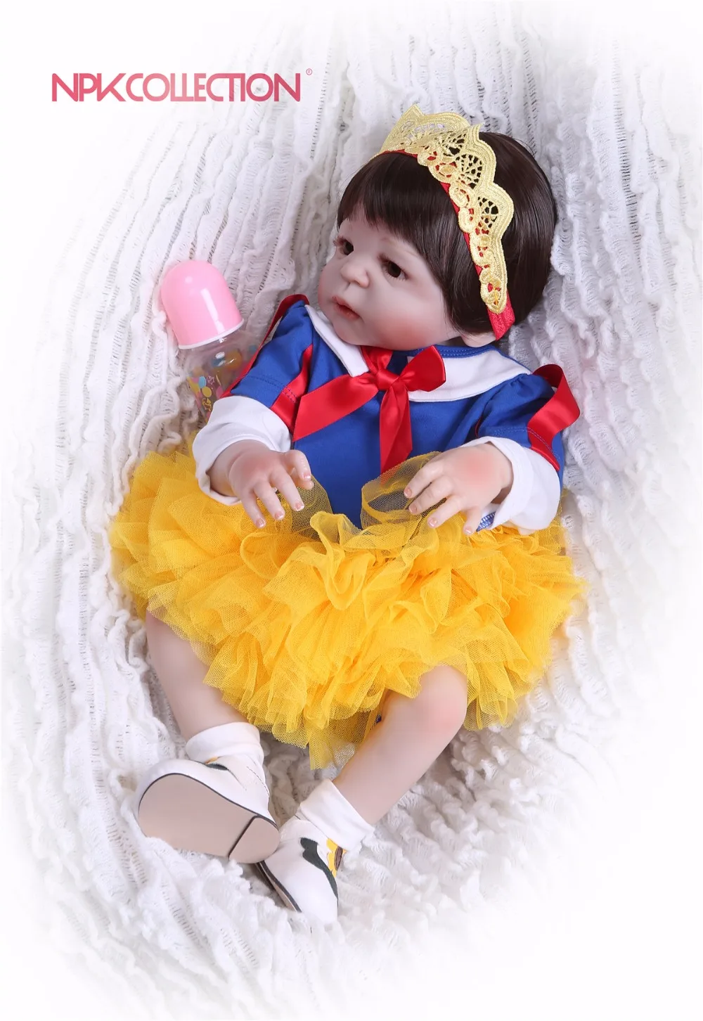 

NPKCOLLECTION New design snow white Doll Full Silicone Body Lifelike Reborn Prince Doll Handmade Baby Toy Xmas Gifts