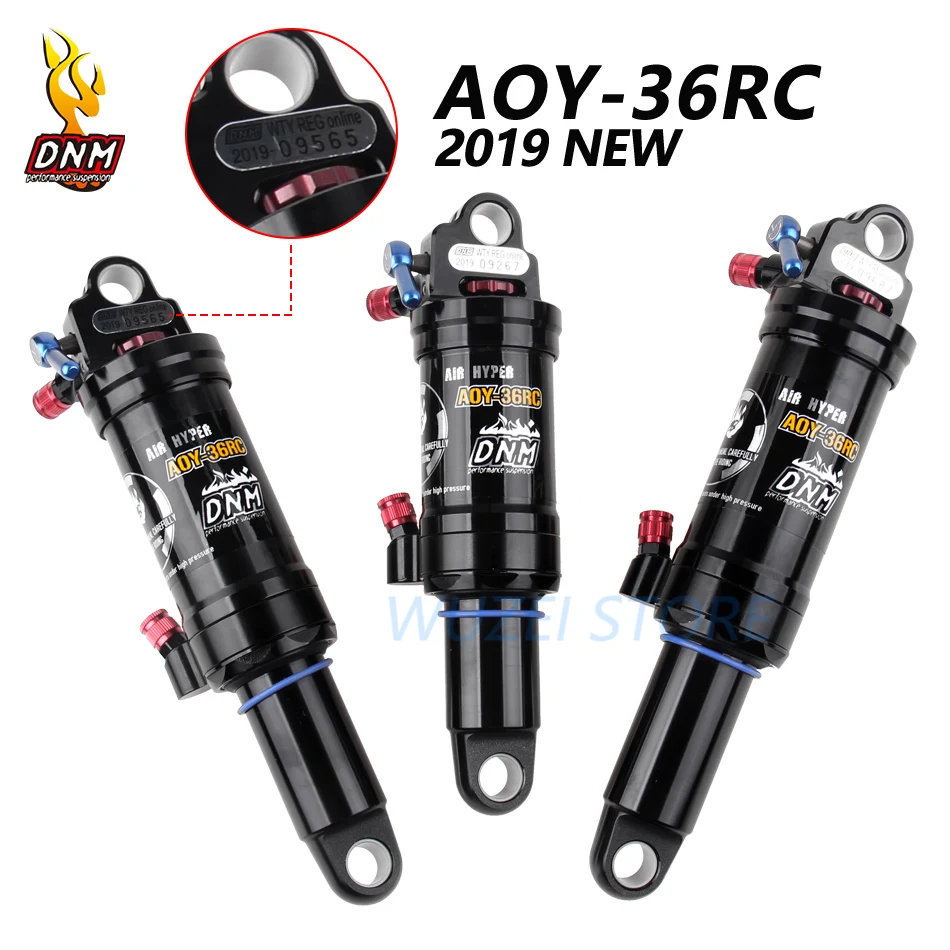 DNM AOY-36RC Mountain Bike Air Rear Shock with Lockout 165x35mm 4-System Gold #ST1475