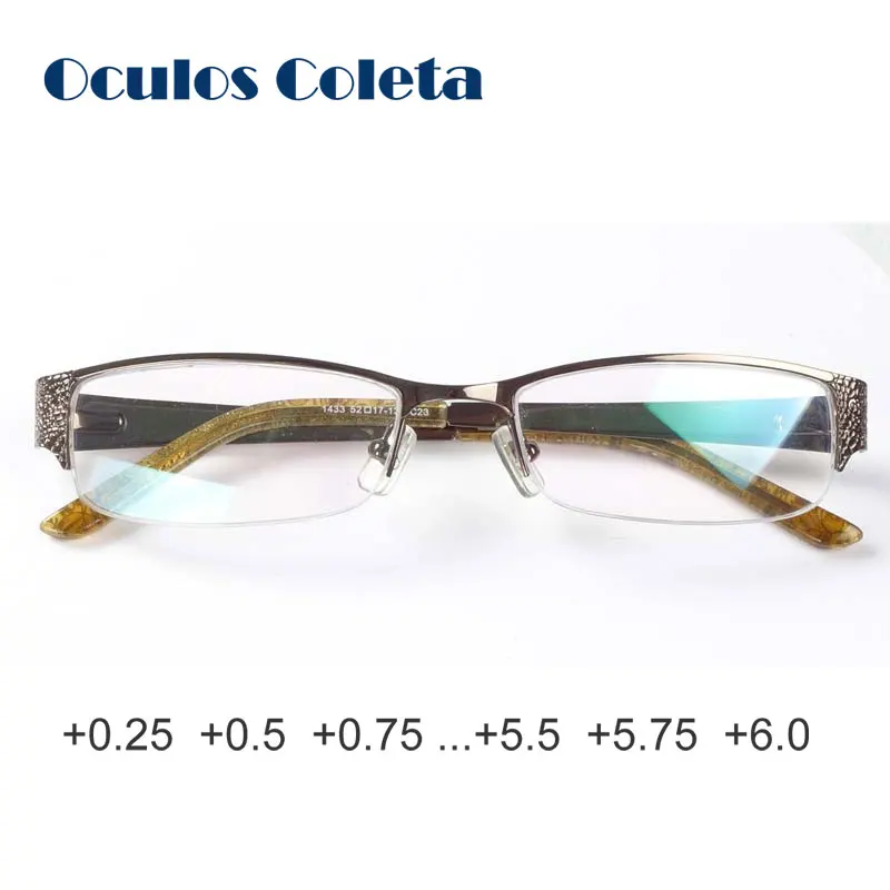 Женские очки для чтения Ретро бронзовые гибкие Пружинные шарниры антибликовые асферические линзы+ 0,5~+ 6,0