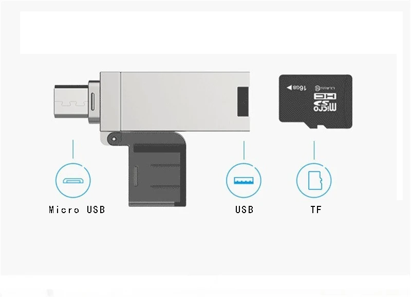 2 в 1 Micro USB OTG адаптер Мужской к USB 2,0 Женский конвертер TF Micro SD Android Phone Card Reader для samsung Xiaomi huawei