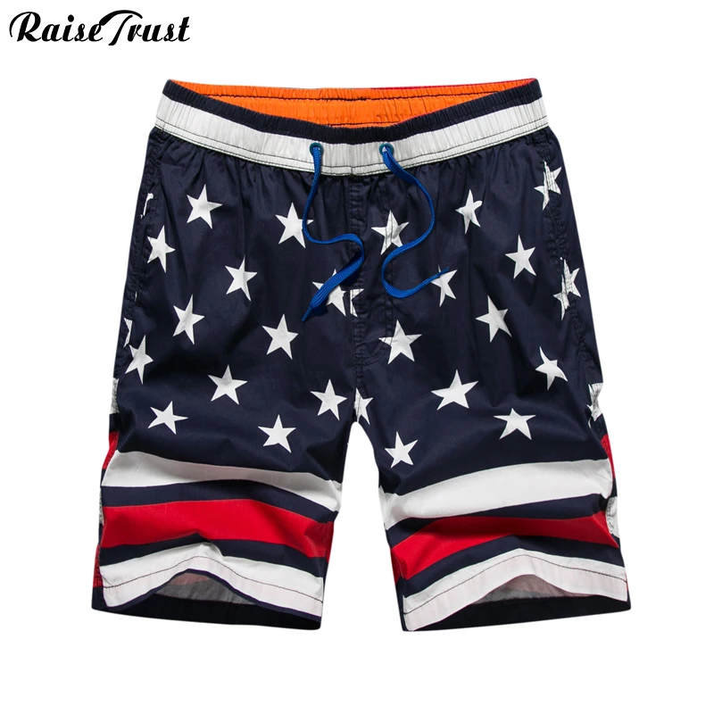 

Raise Trust Hot Sell Men's Casual Beach Shorts Print Stars Novelty Board Shorts Couple Gay Swimwear Street wear Short Pants 1765