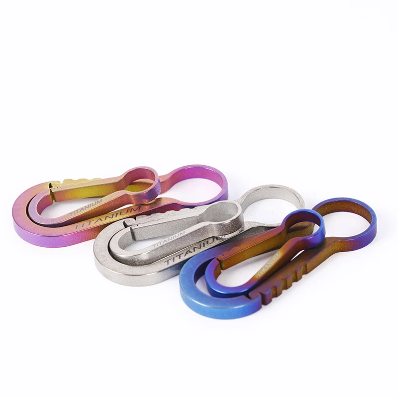 Tiartisan Titanium Mini High Loading bearing Carabiner Outdoor Hook EDC Tool keychain