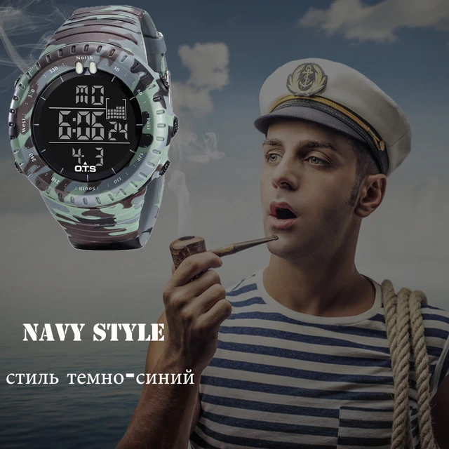 OTS Mens Military Watches Top Brand Luxury Digital Sport Men Sport horloge man Led clock Relogio Masculino Wristwatches For Men