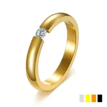 Hip Hop For Titanium steel 4-color rhinestone ring Wild couple style for Women Men Jewelry Dropshipping 5-10Size delicate titanium steel rhinestone ring jewelry for men