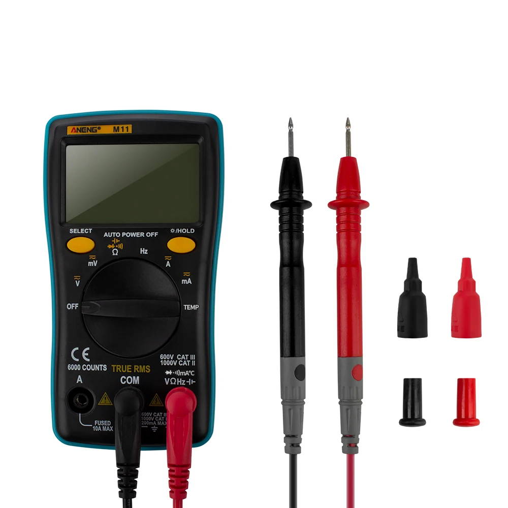 Digital LCD  Temperature Tester Multimeter Backlight AC/DC Auto Range Ohm Ammeter  Multimeters Electrical Instruments