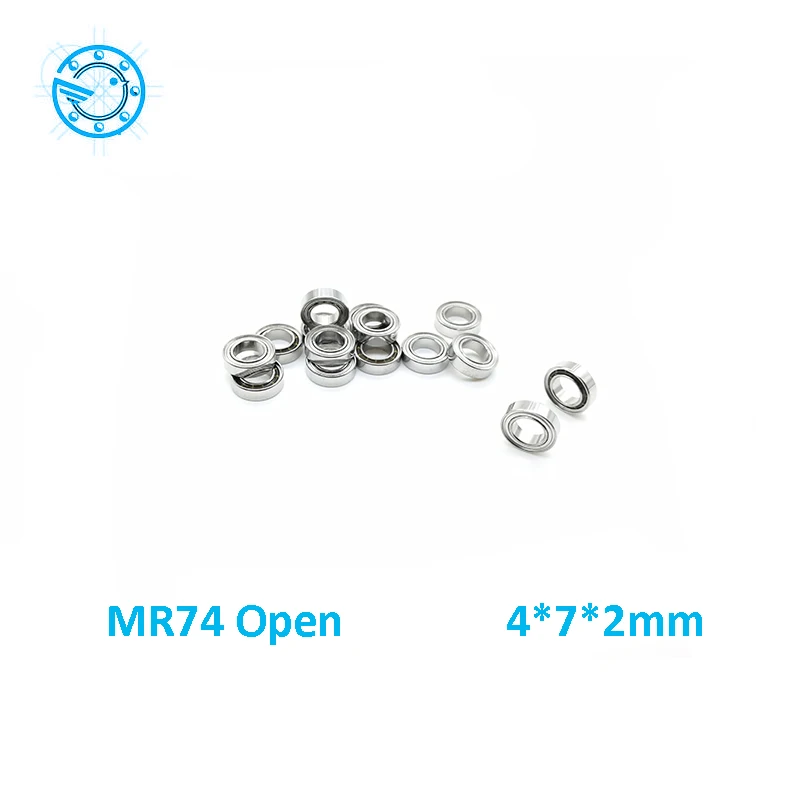 10PCS MR74 Open 4X7X2mm 4*7*2 mm Miniature Bearings Ball Mini Bearing