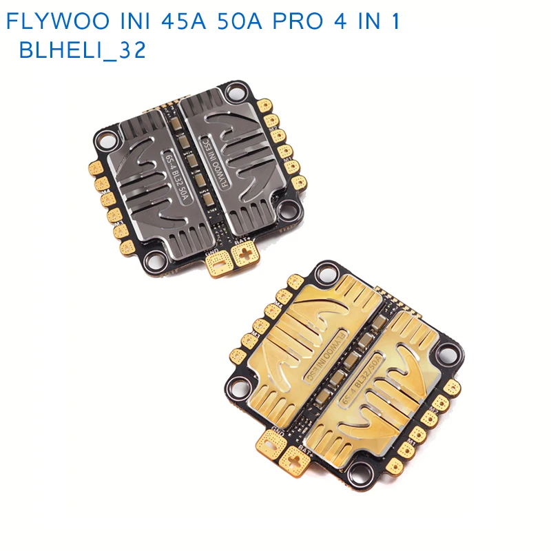 

FLYWOO INI 45A 50A pro 4 IN 1 Blheli_32 2-6S DSHOT1200 Brushless ESC Support Telemetry ESC for RC Drone FPV Racing Spare Parts