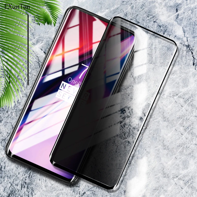 

EXUNTON Anti Spy Tempered Glass for Oneplus 7 Pro Privacy Screen Protector for Oneplus 7 Pro Anti Glare Protective Film