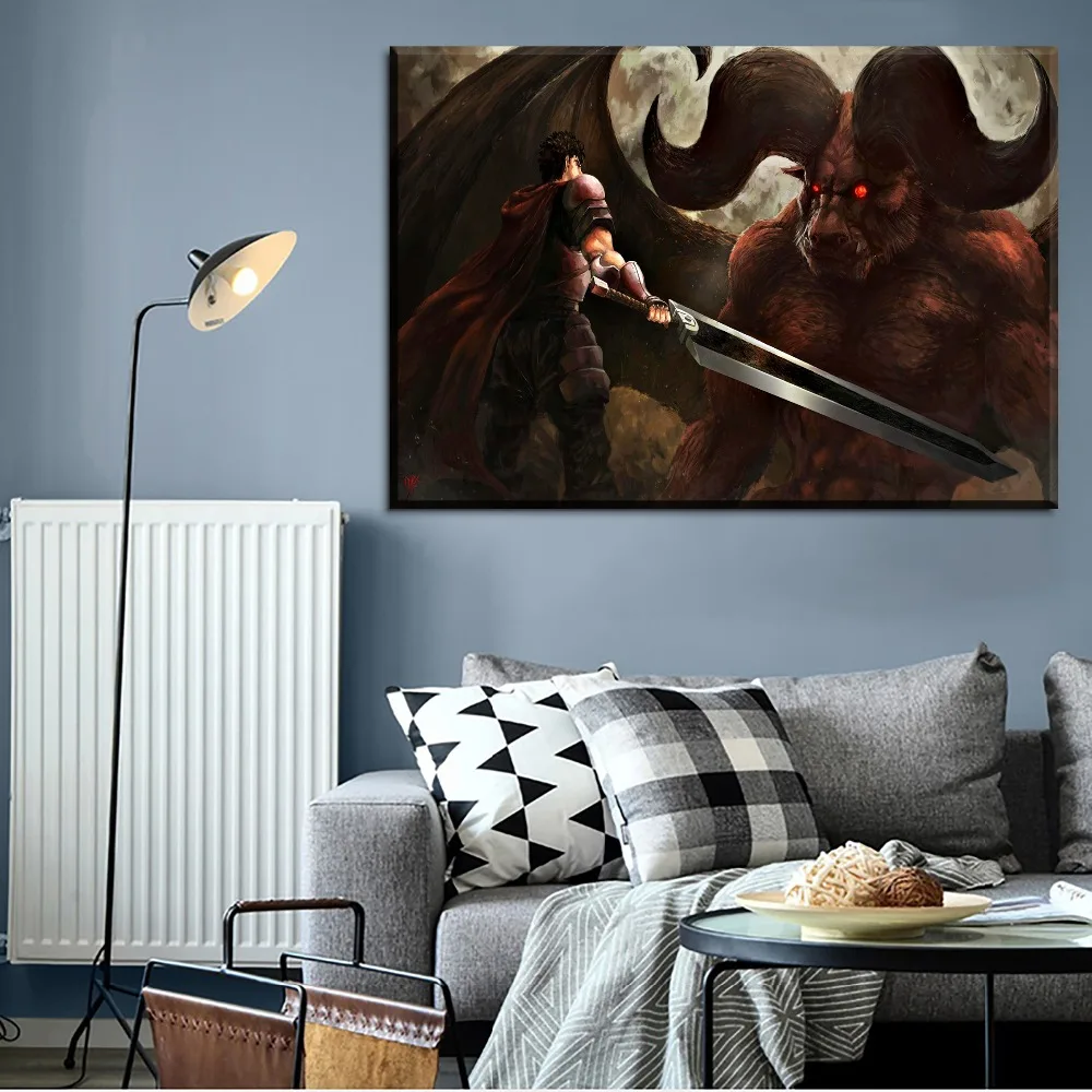 Холст с принтом 5 шт. Guts Nosferatu Zodd Живопись Домашний Декор Гостиная Современная Настенная живопись аним Берсерк плакат художественное произведение Куадрос