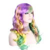Wavy Purple Yellow Green ANXIN  Cosplay Party Wig with  bangs 2