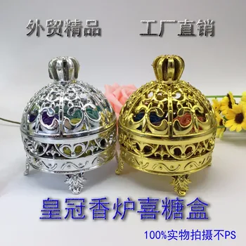 

European creative plastic golden silver candy boxes wedding favor gift box baby shower bridal shower party sweet candy gift box