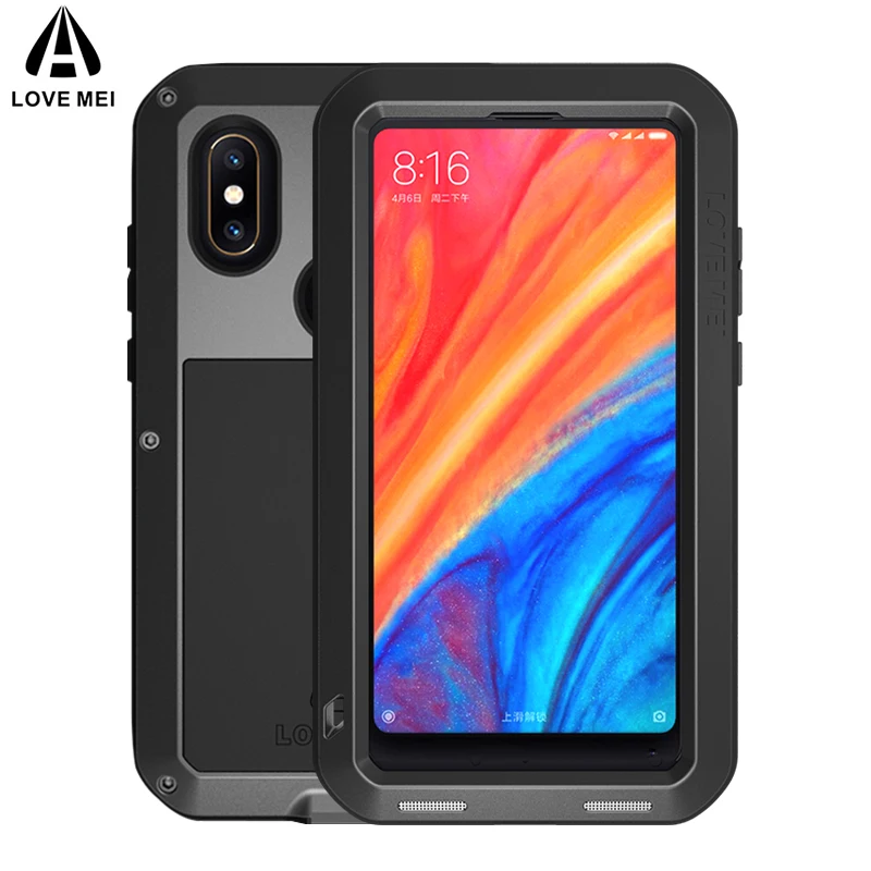 Love Mei Metal Case For Xiaomi Mi Mix 2S 2 Full Body Shockproof Phone Cover Rugged Armor Anti-Fall | Мобильные телефоны и