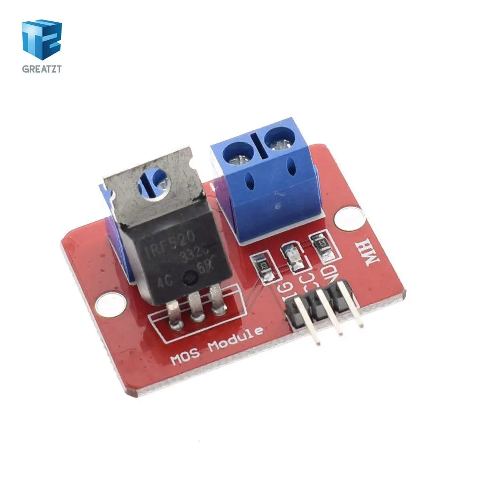 

Smart Electronics 0-24V Top Mosfet Button IRF520 MOS Driver Module For Arduino MCU ARM Raspberry pi