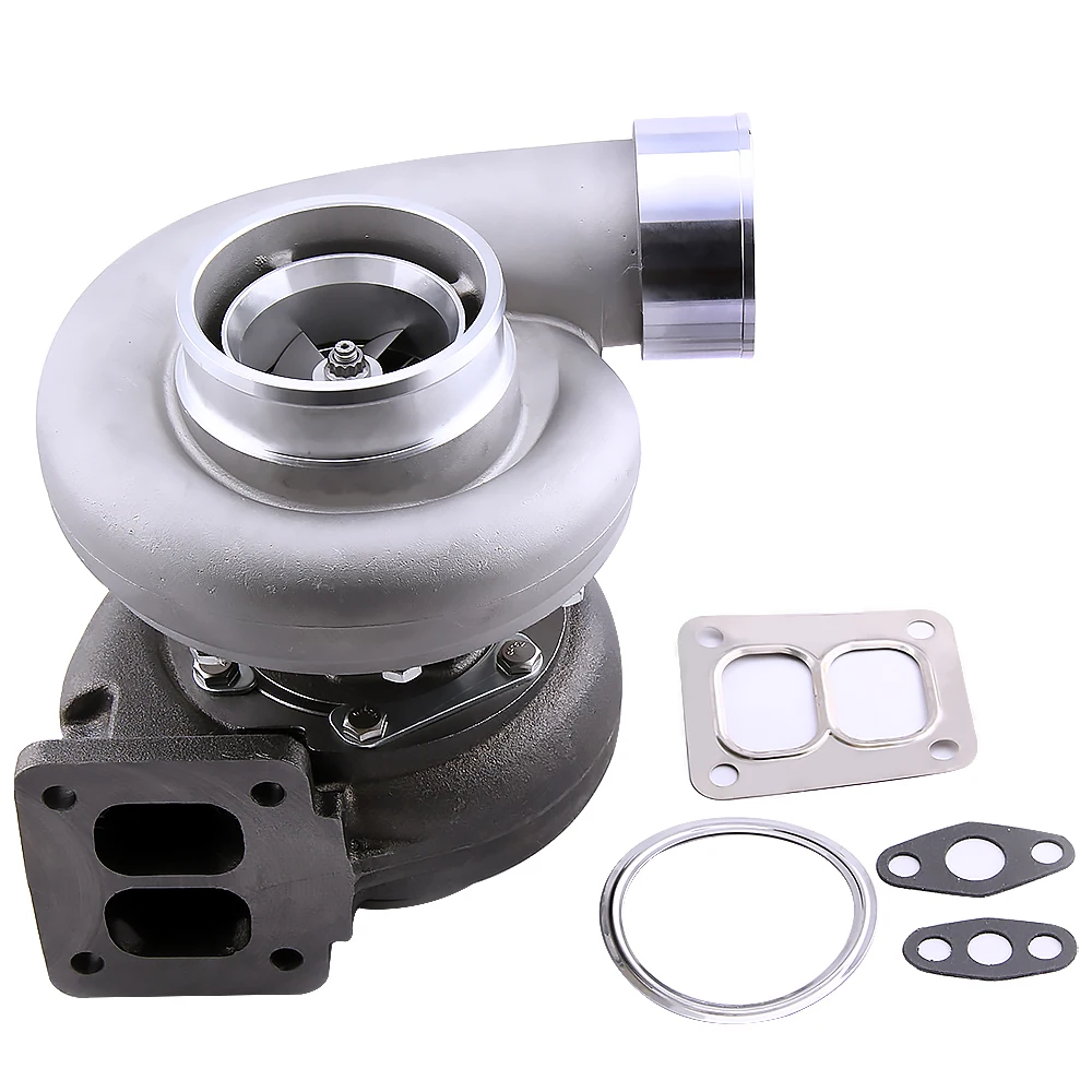 

GT45 GT45R Universal Turbo A/R .66 A/R 1.05 T4 T66 V-band Turbocharger 4 Bolt Flange 600+HP External Wastegate High Performance