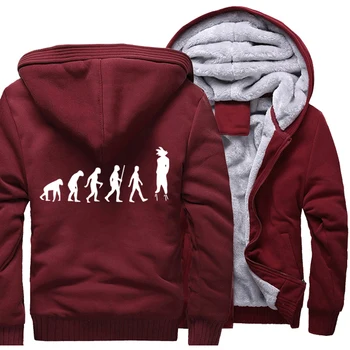 

Dragon Ball Z Anime Sweatshirts 2018 Hot Sale Winter Thick Zipper Men's Hoodies Harajuku Casual Sweatshirt Coat Fleece Jackets