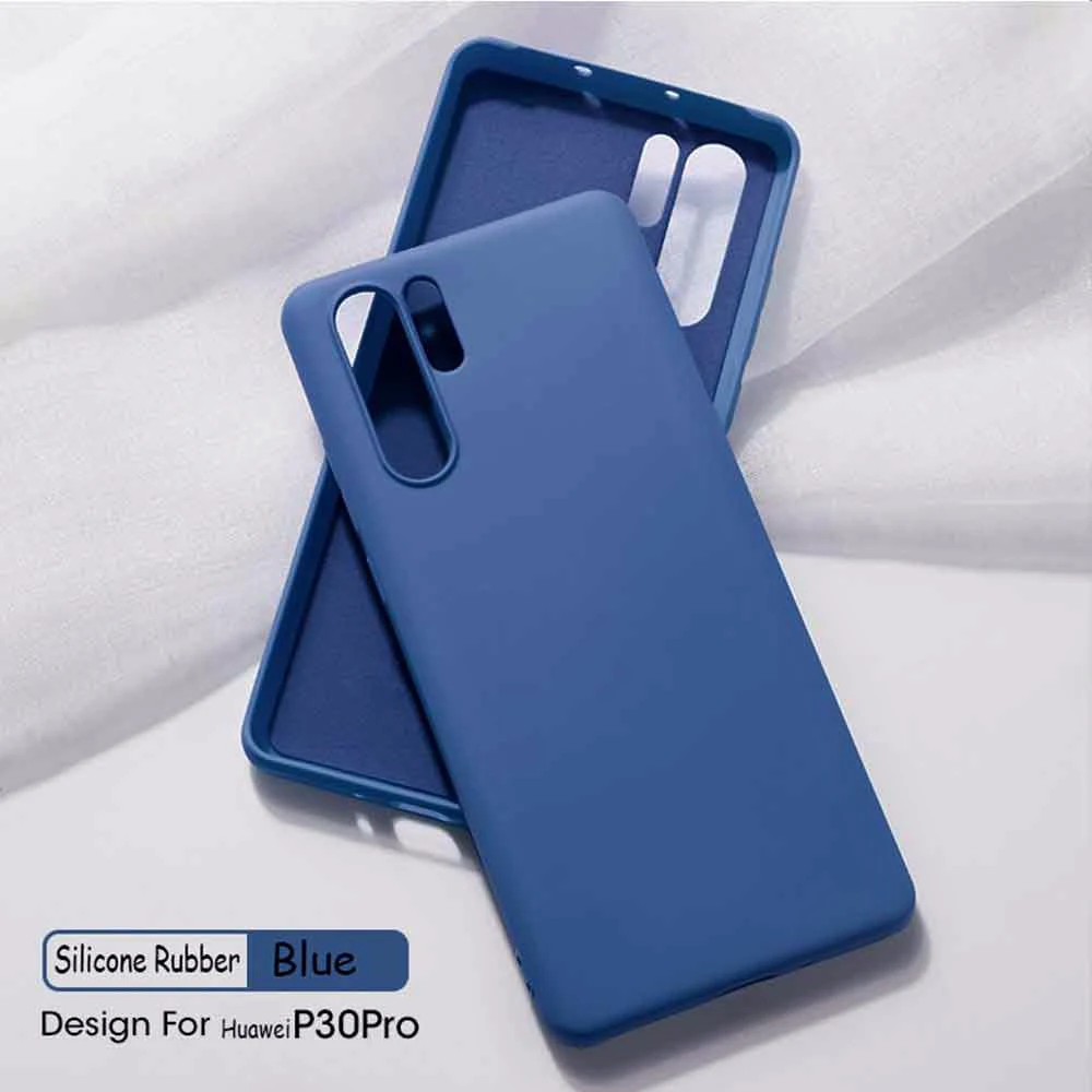 

For Huawei P30 Pro Case Soft Rubber Cover Liquid Silicone Phone Case on For Huawei P 30 Pro Cover Shockproof Silk-Touch Bumper