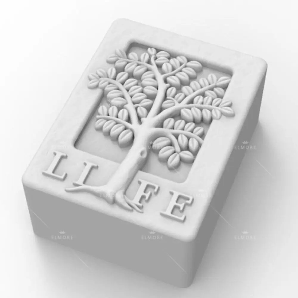 

Grainrain Soap Mold Silicone Craft Tree Rectangle Soap Making Mould DIY Candle Resin Mold