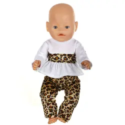 Кукла аксессуары кукла одежда рубашка леопардовые брюки костюм подходит 43 см кукла подарок на день рождения X-109