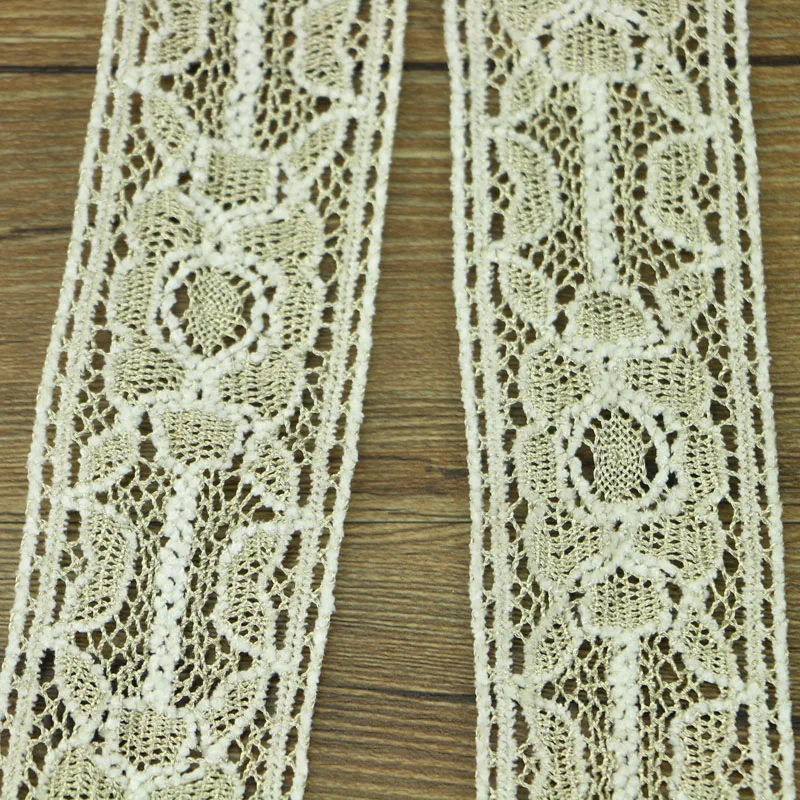 

Gold cotton lace DIY garment water soluble lace cotton lace accessories 5 cm wide