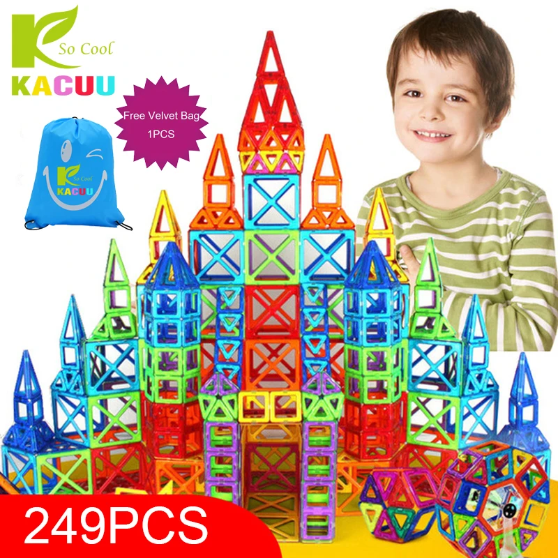 

249pcs Magnetic Blocks Mini Magnetic Balls Designer Construction Block Model Building Block Magnet Educational Toys For Children