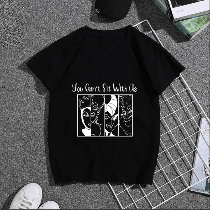 ZSIIBO/забавная и смешная футболка с надписью «you can't sit with us» футболка с рисунком «Волшебное заклятие злой королевы» крутая футболка для больших мальчиков и девочек
