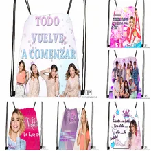 Индивидуальная походная сумка на шнурке Violetta для мужчин и женщин, милый рюкзак для детей(черная спинка) 31x40 см#180531-01-35