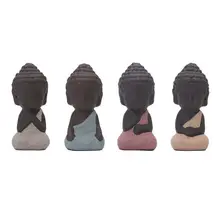 4 шт./компл. скульптура Будды, статуя ручной резной фэншуй фигурка ремесло Автомобильный дисплей орнамент домашний декор 4 стиля
