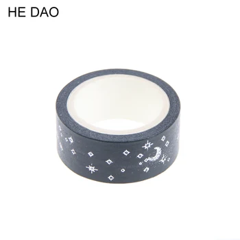 

1 Pc Moon Stars Washi Paper Masking Tapes Diy Scrapbooking Heart Stickers Gift Wrapping Sticker 1.5cm * 10m