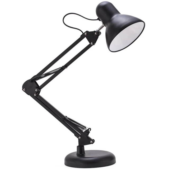 Flexible Desk Lamp Long Swing Arm Clamp Mount Lamp Office Metal