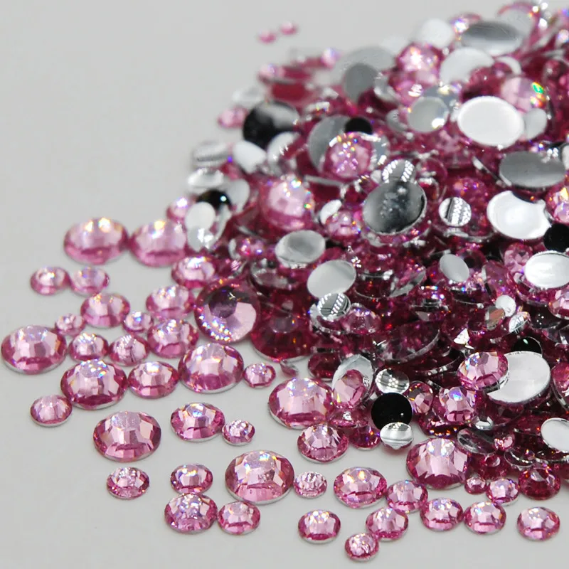 Violet Rhinestone Mixed Sizes Top Quality Non Hotfix Flatback Acrylic Rhinestones For Nail Art Decoration DIY Nail Mix Beads Pins & Pincushions